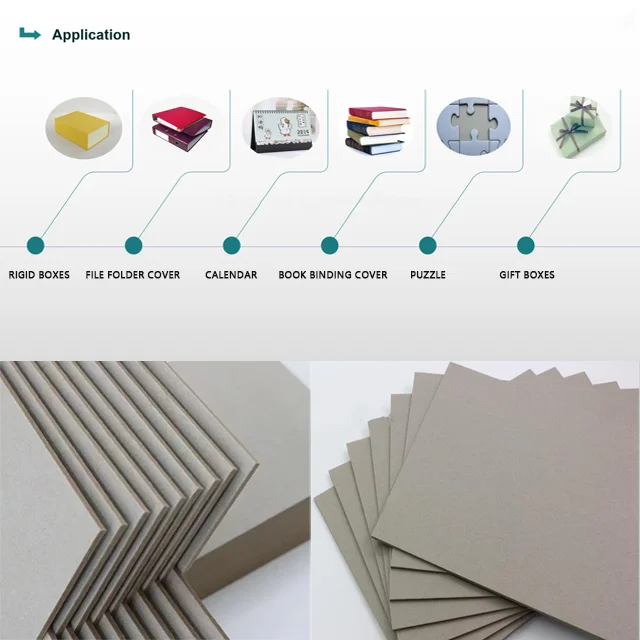 Hot sale solid cardboard paper 3mm grey paperboard sheet