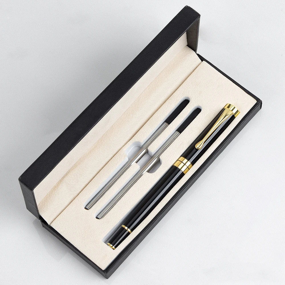 Gift box packaging Luxury Metal Ballpoint Pens School Business Office Signature Roller Pen Writing Student Stationery Supplies