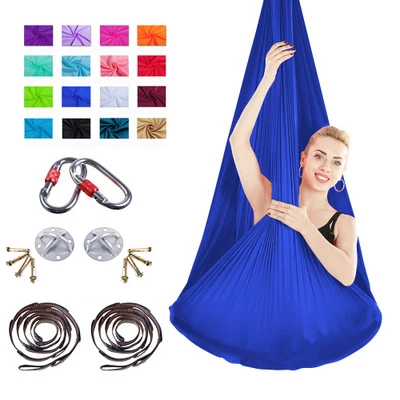 
Premium Silk Fabric Flying Aerial Swing Yoga Hammock 