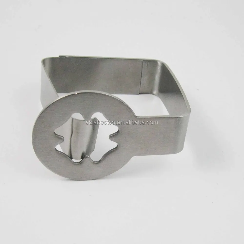 OEM Design Flower Shape Stainless Steel Tablecloth Weight Clip