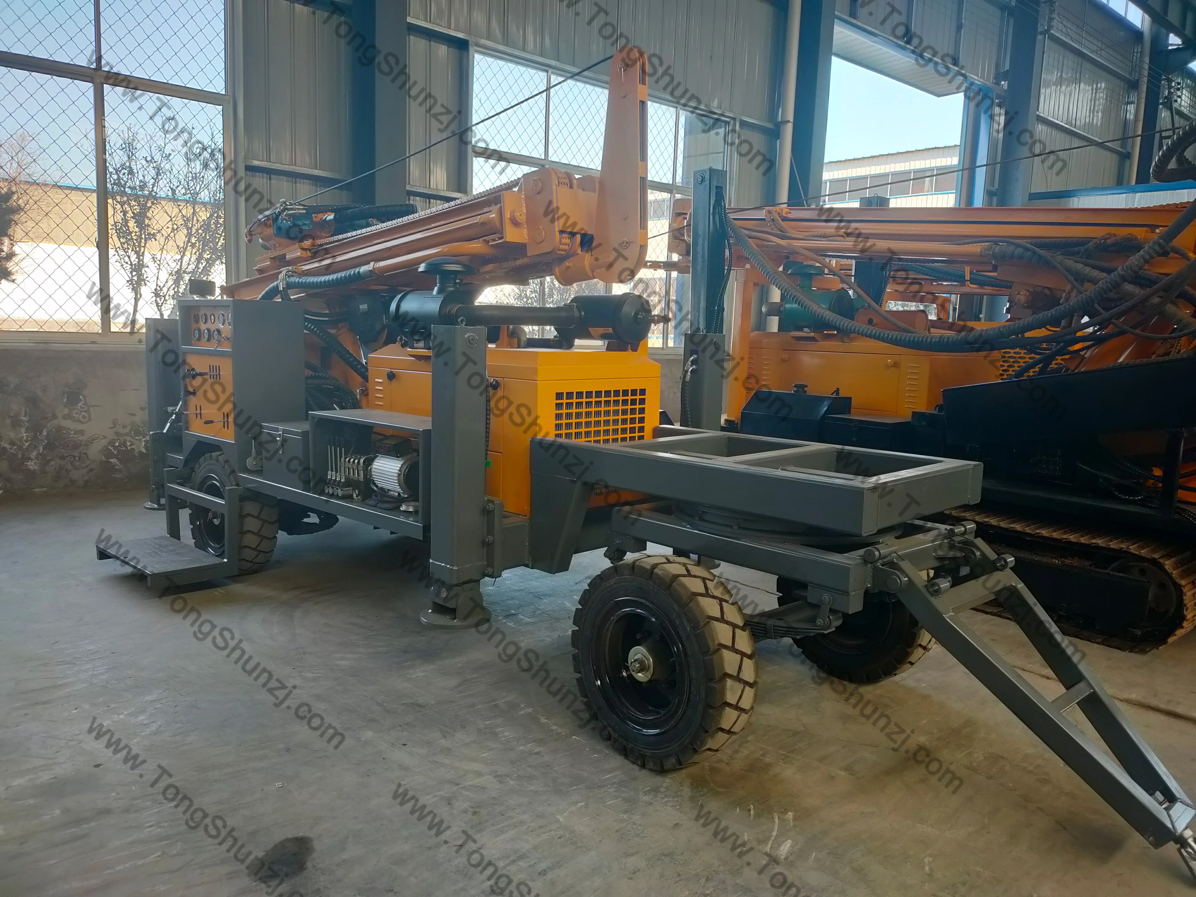 Automatic 80m 100m Depth 3 Wheel Small Water Well Drill Rig Machine for Industrial