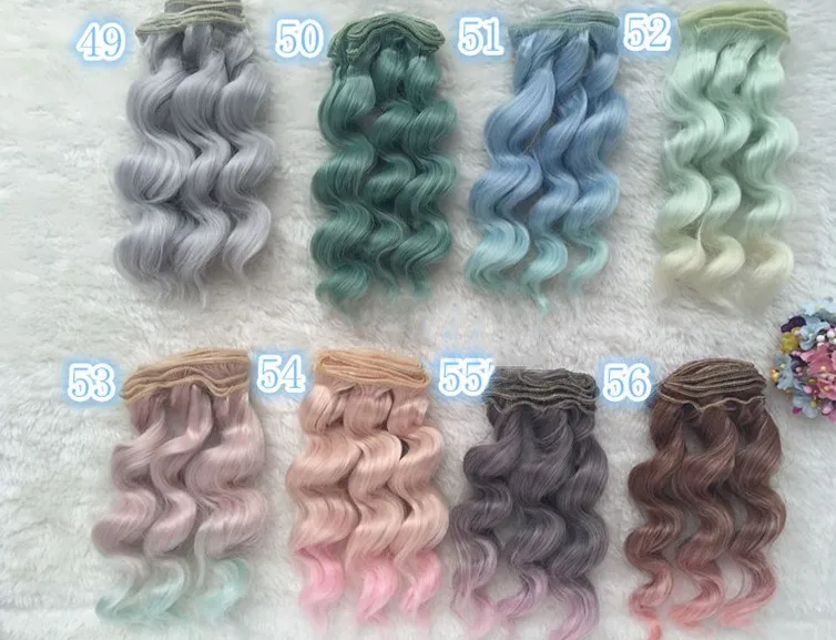 Cotton Doll Wig Hair Row High Temperature Silk Bubble Noodle Roll 15cm Thickened Hair Row Bjd Doll Clockwork Wig