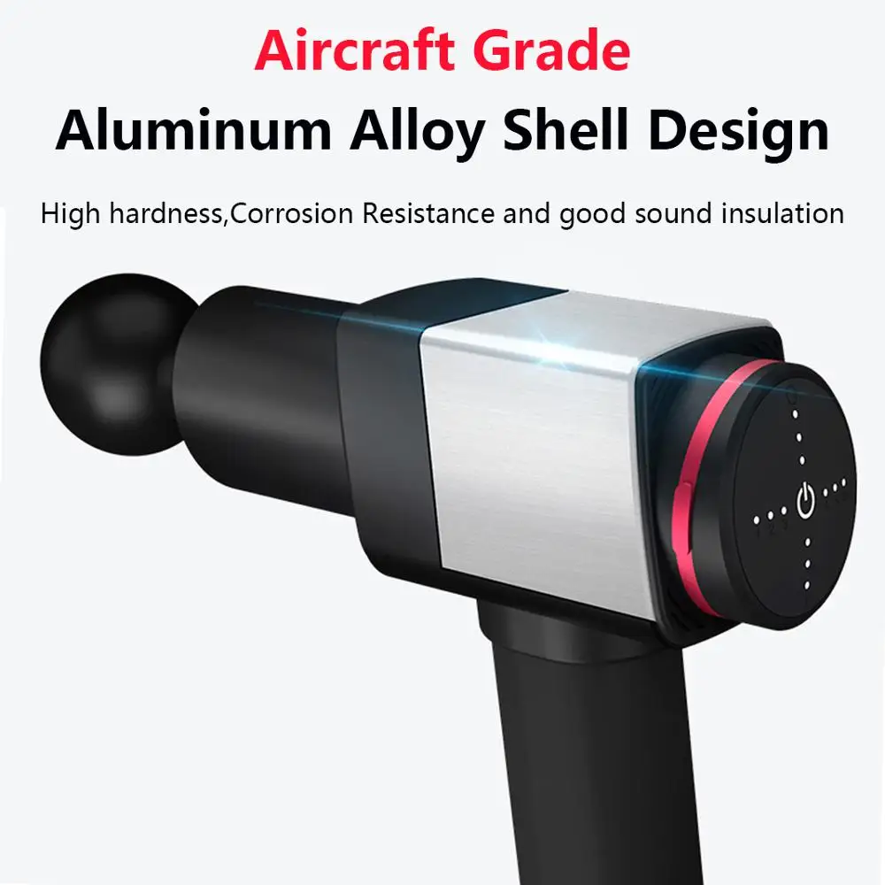 Ached Away Massage Gun Aluminum Dropshipping usa Electric 90W Metal 9 degree Strong Percussion Massage Gun 24V