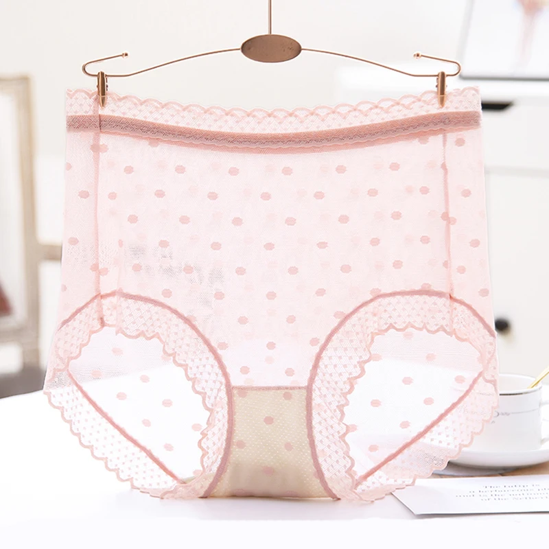 Best quality dot printed sexy panties soft net ladies panties underwear wholesalers