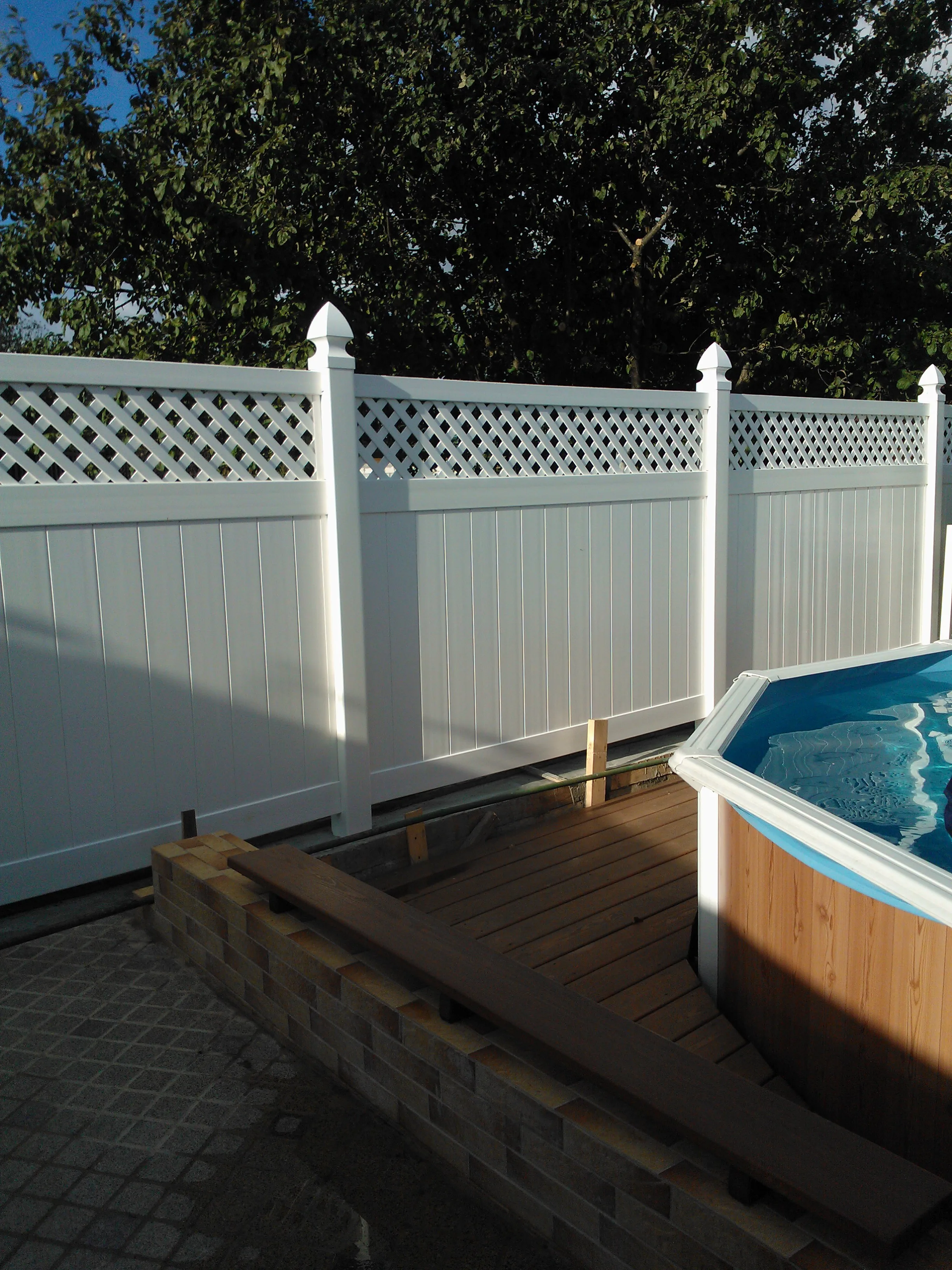 composite privacy fence panel pvc balcony railing fences
