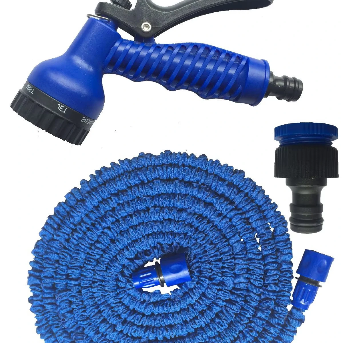 Home high pressure car wash water gun set spring tube telescopic water pipe sprinkler 7 function sprinkler garden tools