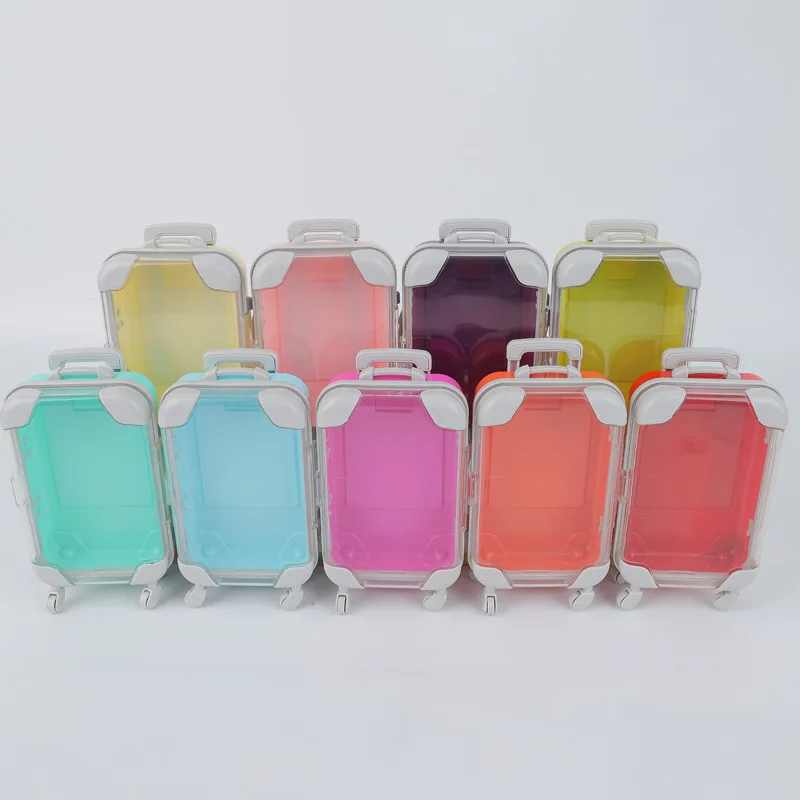 Hot Selling Mini Suitcase Box Luggage Style Storage Packing Promotional Gifts Box self defense keychain set tools Packing Box