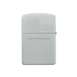 Promotional customized made refillable lighter blank sublimation metal lighter with case for business gift