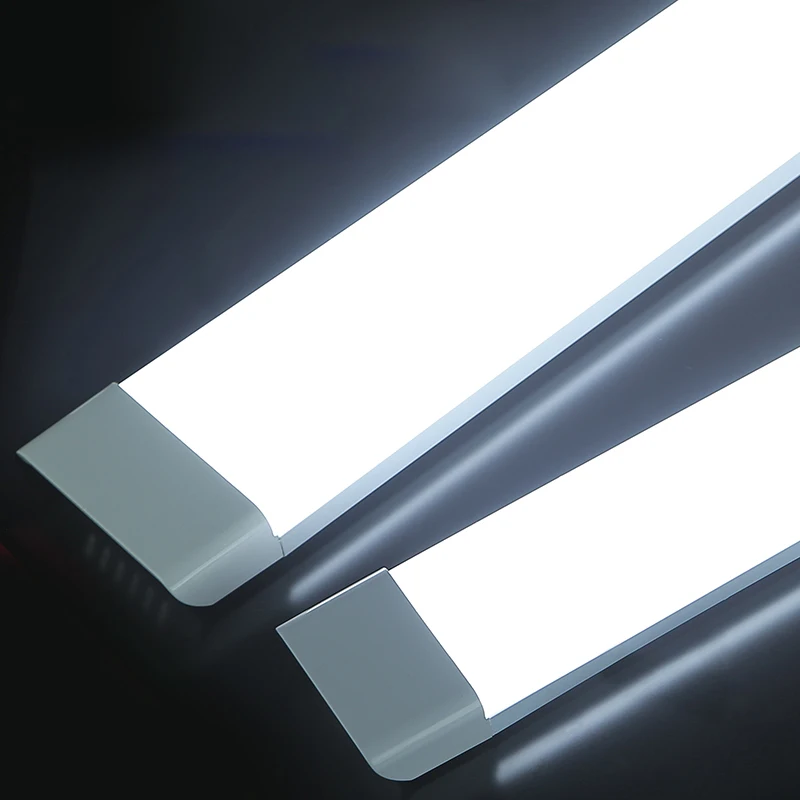 Zhongshan Guzhen factory OEM SKD SMD COB CKD low MOQ 18W 36W 54W 72W LED batten light tube IP20 IP44 iron aluminum PP PC