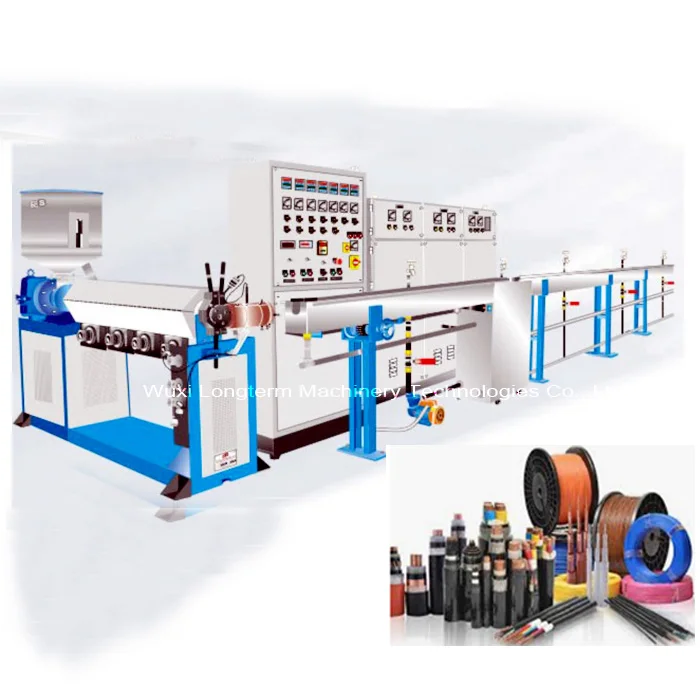 Производственная линия машины экструдера провода электрического провода PVC полиуретана пластичная