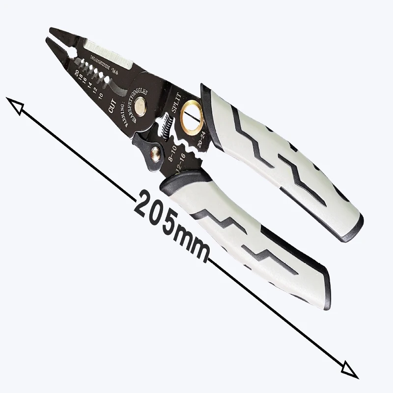 7-in-1 Multi-functional Needle Nose Wire Stripper Crimping Pliers Tools Fixed Pliers for Electrician Cutting Cable