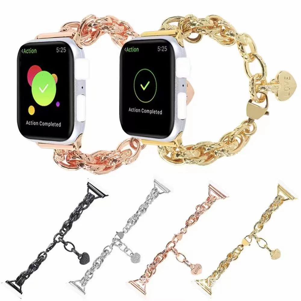 Fashion Titanium Alloy Series Watch Replacement Band 38/40/41/42/44/45/49mm Watch Replacement Strap for Apple Watch Band 7 6 5