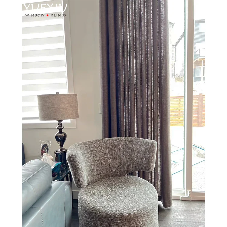 New Design Living Room Decorative Fabric Valance Cortinas Home Window Luxury Pleated Curtains