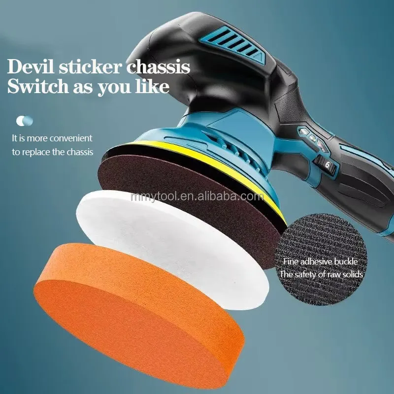 Electric Car Polishing Machine Speed Adjustable Control Vacuum Function Eccentric Grinding Electric Sander Power Tools Polisher