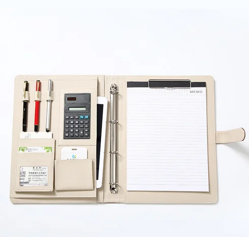 Clipboard Folder with Durable Belt Strap Leather Resume Portfolio for Office Document with Legal Writing Pad for Organized Files