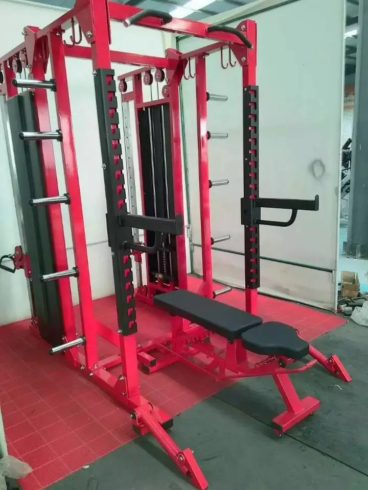 2025 Multifunction Commercial Weight Lift Half Stand Adjustable Squat Rack With Pull Up Bar Power Rack With Stacker For Gym