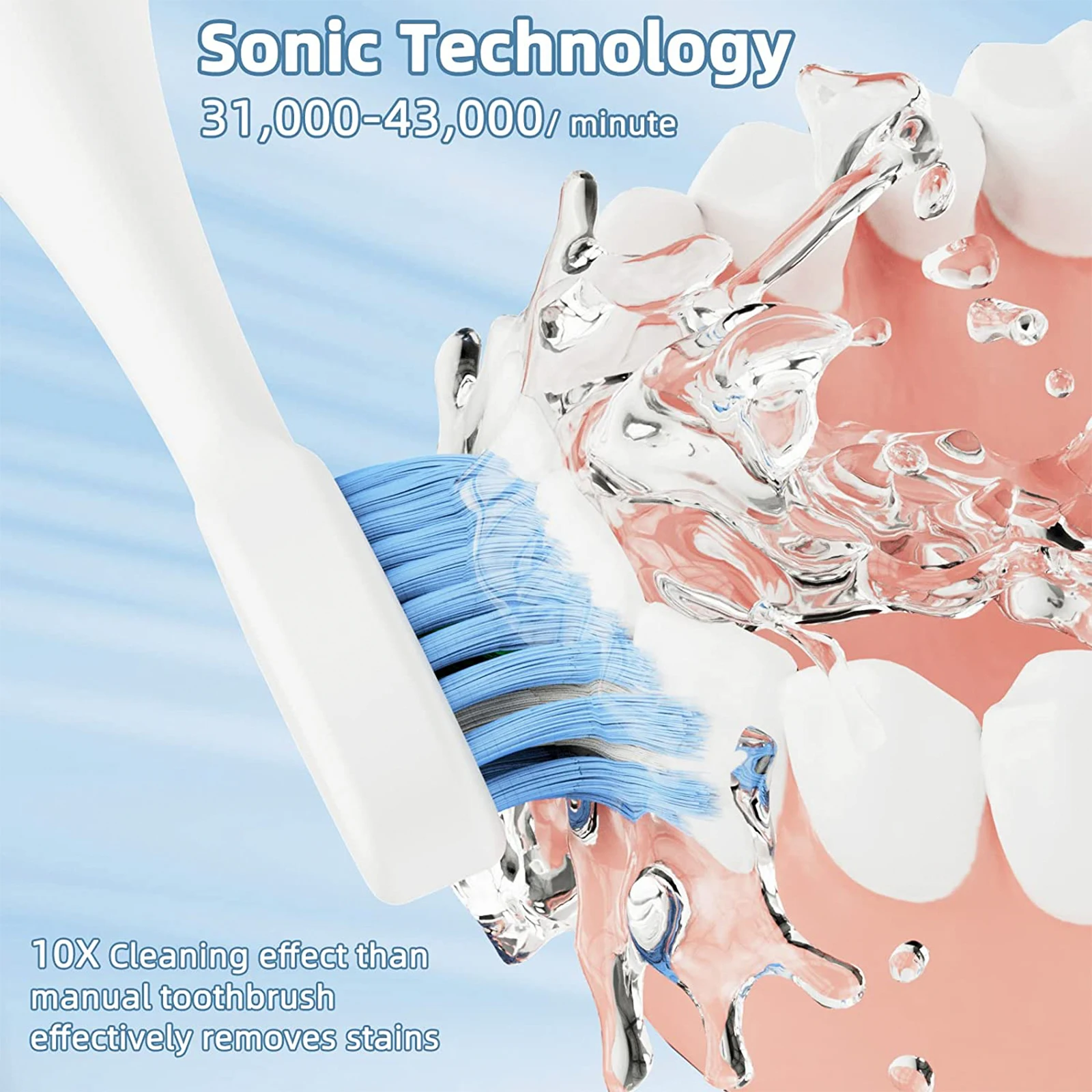 Electric Adult Chargeable Sonic Smart Black Power Toothbrush Automatic Cheapest Personalized Round Slim Electric Toothbrush