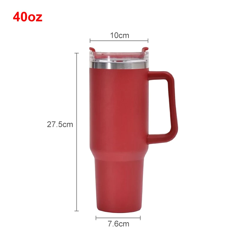 Кружка-тумблер с двойной стенкой из нержавеющей стали, 40 унций