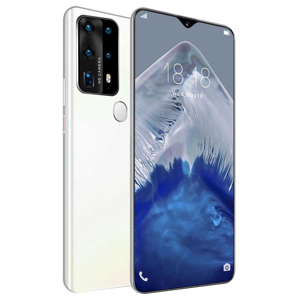 P43pro 7,0 дюймовым экраном Лидер продаж Android телефон 5800mAh батарея для мобильного телефона, 12 Гб + 512 Гб карта памяти класса А смарт-чехол для телефона