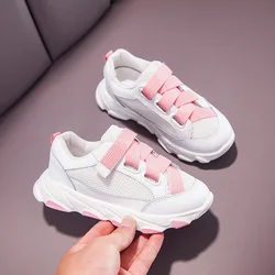 Сетчатые кроссовки, новинка 2019, Белая обувь, сетчатые туфли, дышащая детская обувь с мягкой подошвой