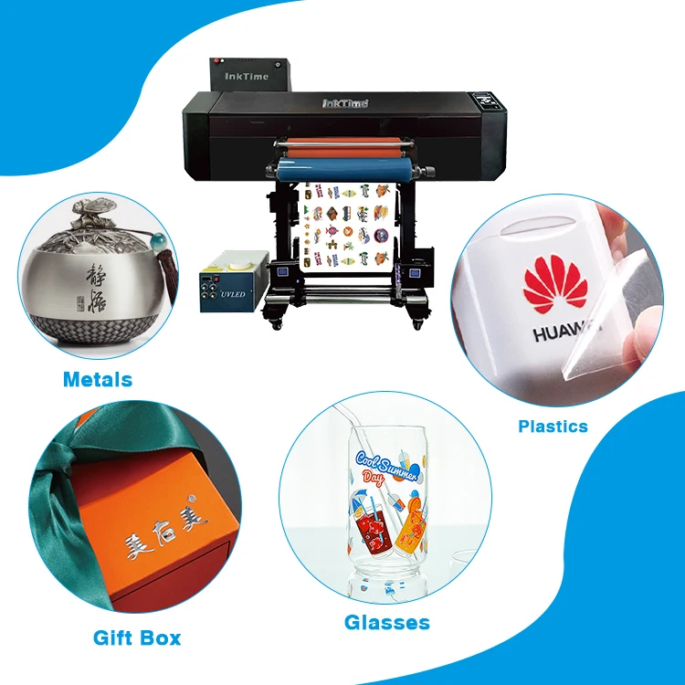 UV Printer 60cm I3200 3 Print Head Crystal Label All in 1 DTF Sticker for Glass Ceramic Acrylic Printing