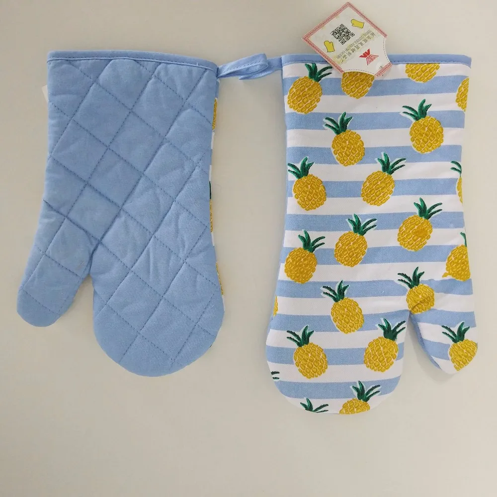 Promotional Durable Custom oven glove Printing indoor outdoor kitchen baking restaurant Bbq custom Cotton Oven Mitt