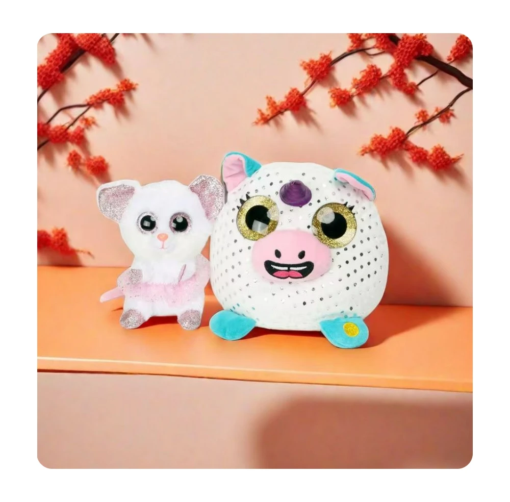 ECO Friendly Cotton Fabric Hand Made Cute Ant Beautiful Big Eyes Unicorn Minnie Mouse Wearing Skirt Stuffed Mice Plush Toys