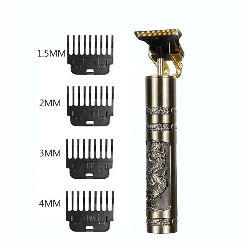Hot Selling Multifunctional USB T9 Cordless Dragon Buddha Electric Cutter Hair Trimmer Clipper For Men