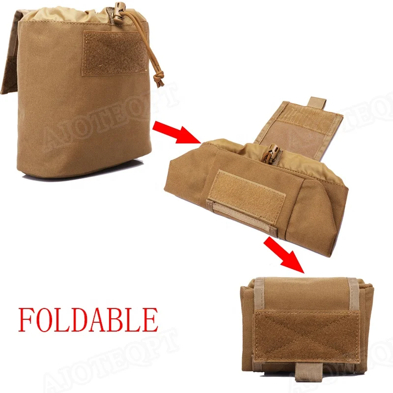 AJOTEQPT Outdoor Camouflage Molle Pouch Tactical Storage Accessory Folding Recycling Waist Bag