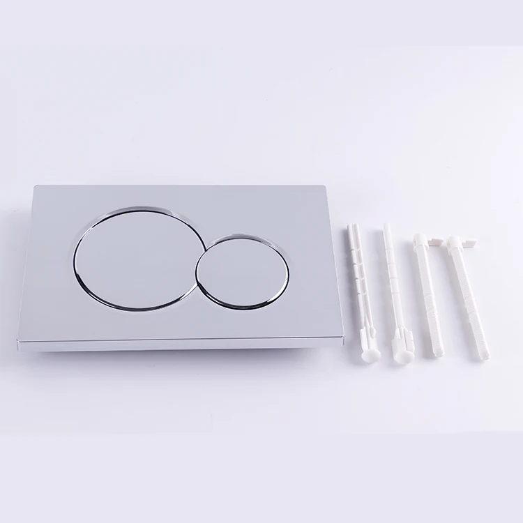 Concealed Cistern Actuator Gloss Chrome Dual Flush Push Button Flush Plate For Geberi Sigm 01