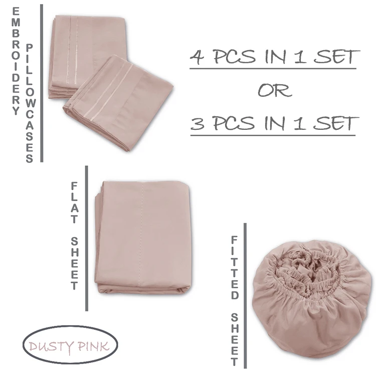 High Quality Microfiber Hotel Sheet Set Skin-Friendly And PVC-Filled Available In King Size For Home Bedding