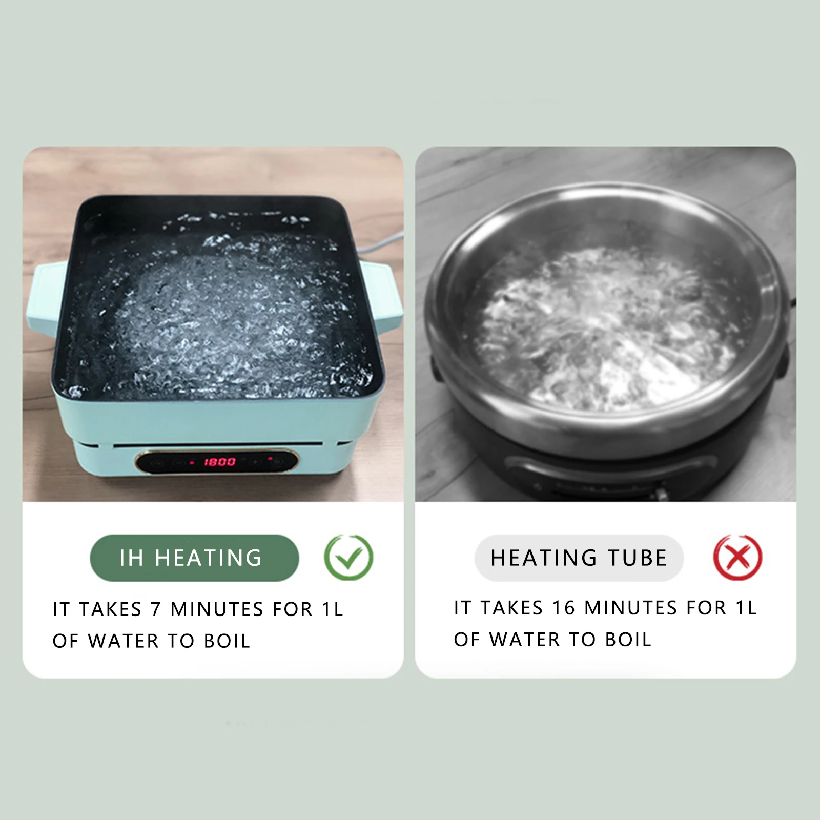 Induction Cooker Ceramic Glass Plates Multifunctional Cooking Pot Home Split High Capacity Grilled Shabu All In One Pot Electric