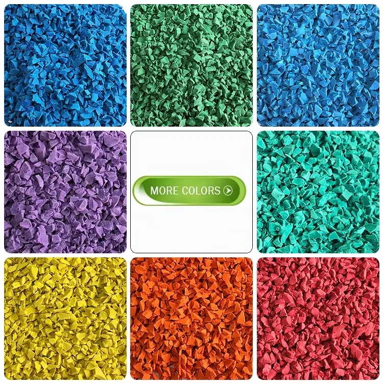 Tianlu 1-3mm Recycled Safety Colorful Granulated Rubber Surface EPDM Rubber Granule  For Playground Sport Flooring Surfacing