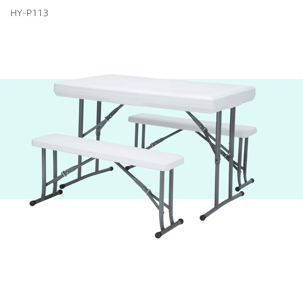 Popular plastic  folding table picnic/beer table outdoor bench table