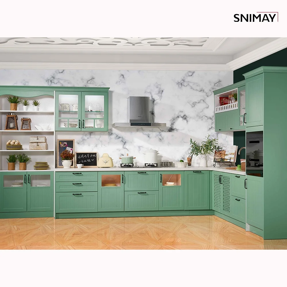 Italian Classic Style High End Custom Design White Solid Wood Kitchen Cabinets Set