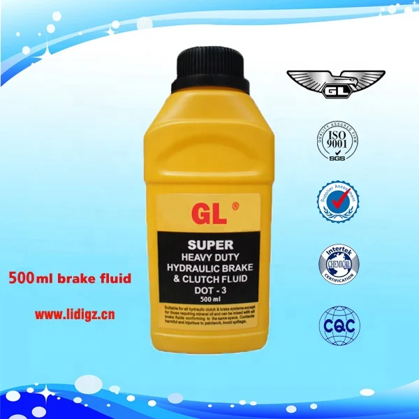 High quality DOT3 and DOT4 brake fluid 250ml-500ml