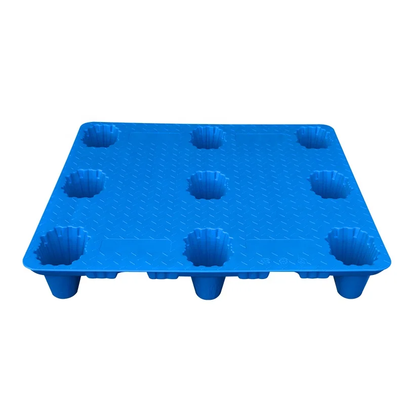 Heavy Duty 1200*1000mm Blow Molding HDPE Nine-Legged Plastic Tray Stackable Storage Pallets