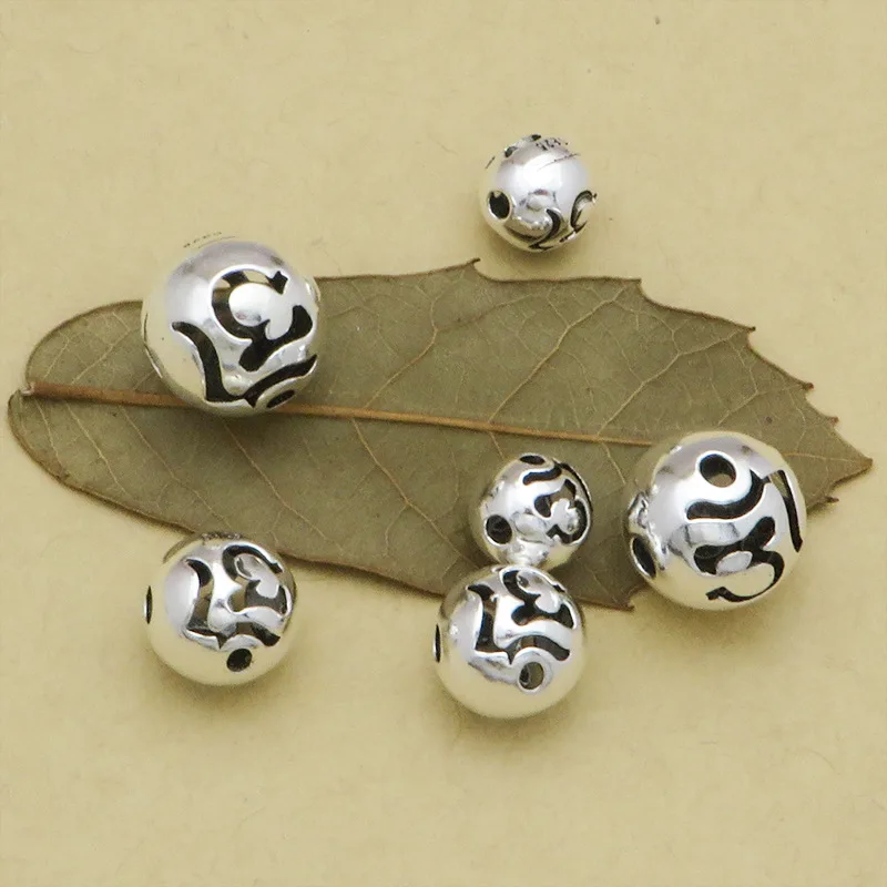 Tibetan Silver Round Hollow Style Metal Spacer Beads Jewelry Making Findings Silver Beads