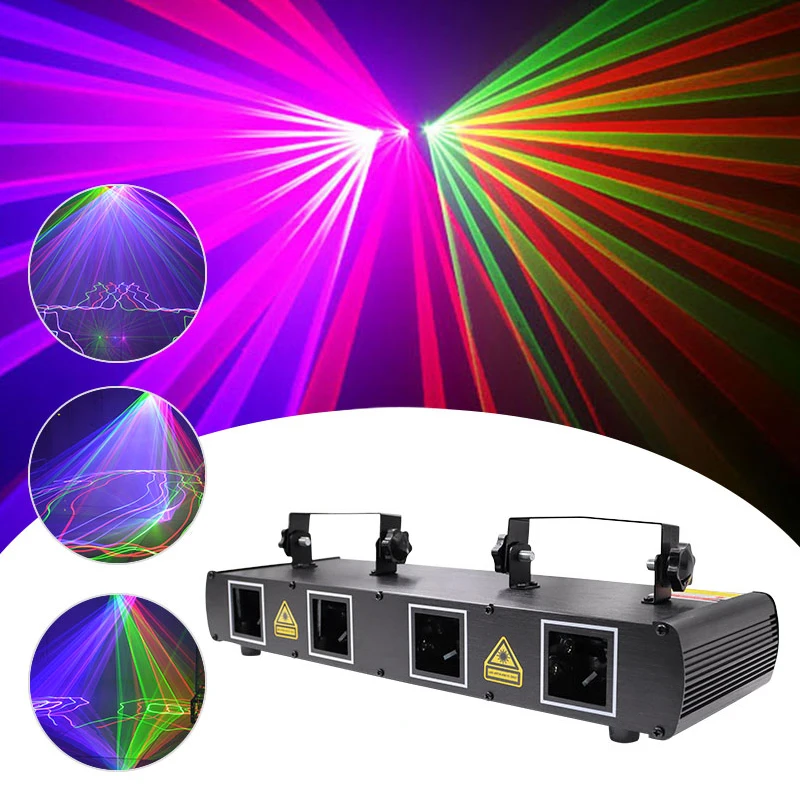 High quality 4 hole stage equipment colorful event flashing stage lights for ambience nightclub camping club