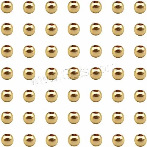 DIY CCB Plastic Beads Jewelry Making Bulk Bead Copper Coated Plastic Plated Golden 6mm 100PCs/Bag 1618005