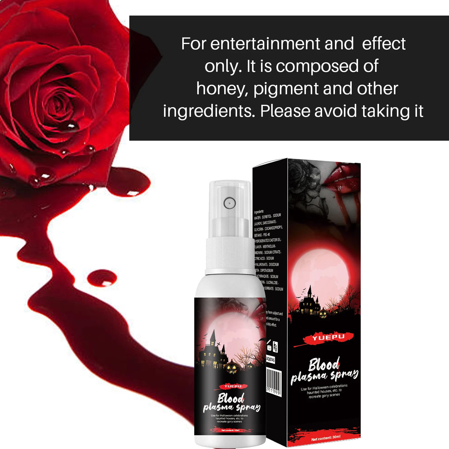 Special Product  Makeup Art Movie Spray Blood Splatter Theatrical Liquid  Artificial Blood Spray For Halloween