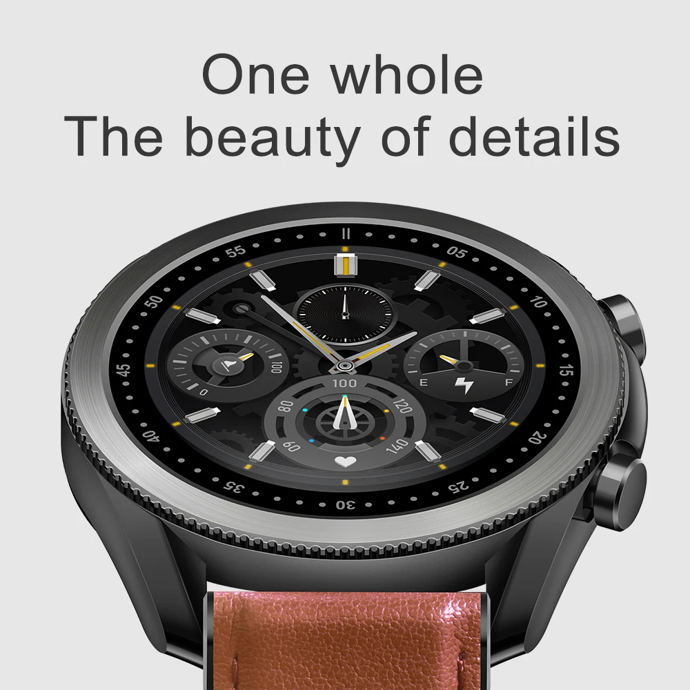 UM90 Business Women Man SmartWatch Waterproof Round Screen Full Touch Sleep Monitoring Low Power Smart Phone Watch UM90