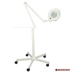 Beauty salon stand rotate 360 degrees adjustable 5x magnifying lamp,magnifier lamp with stand for salon