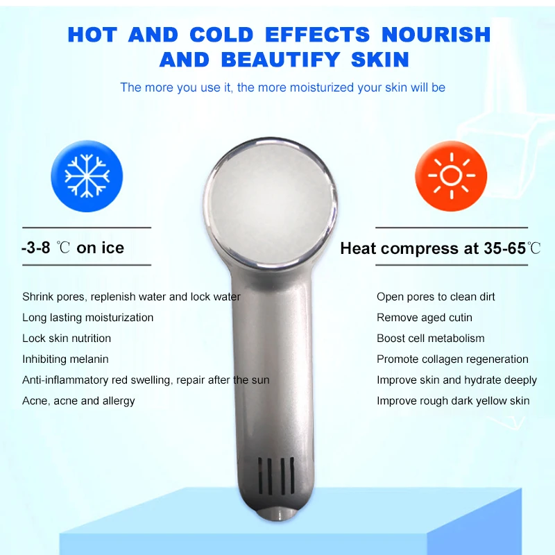 Neck Face Beauty Massage Gun Hot and Cold Hammer Anti-wrinkle Home Use Beauty Equipment Skin Tightening Lifting Woman
