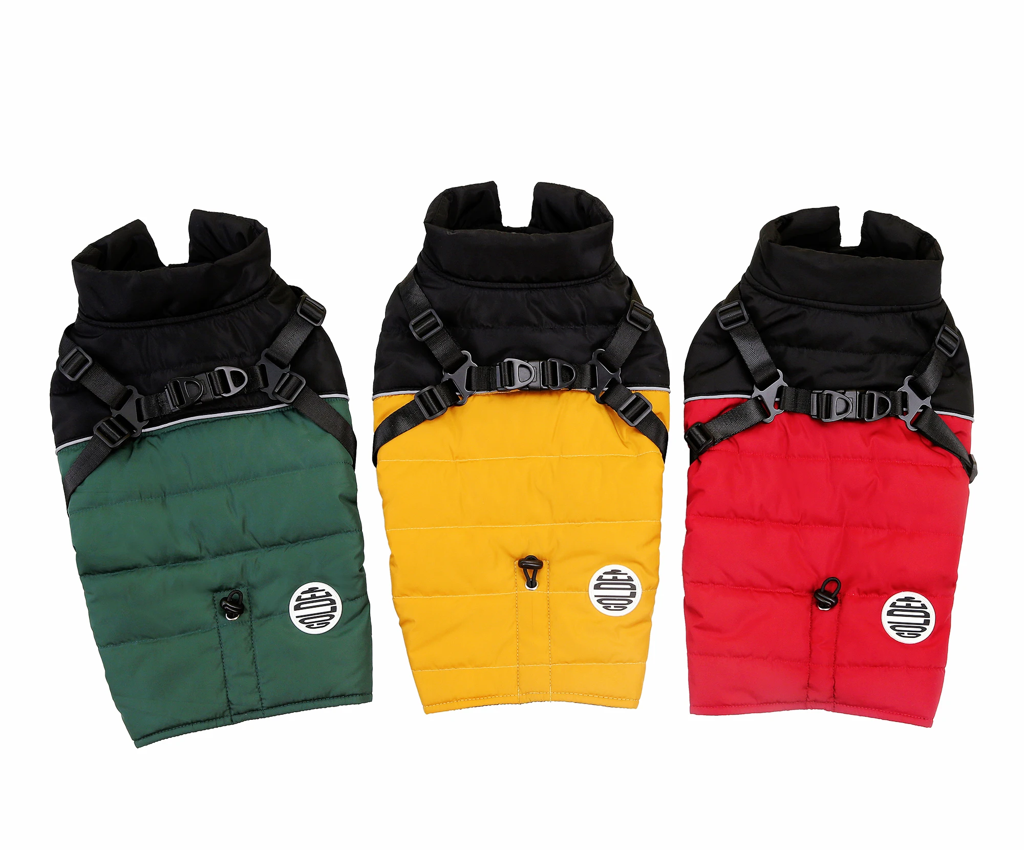 Модная зимняя одежда для собак с логотипом и цветным дизайном ветрозащитная куртка среднего большого размера дизайнерская