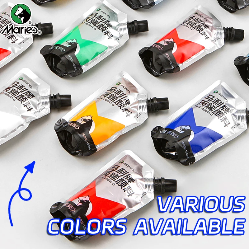 Maries Bagged 100ml Acrylic Paint 43 Colors Waterproof and Non-Fading Supplementary Package for Art Painting wholesale