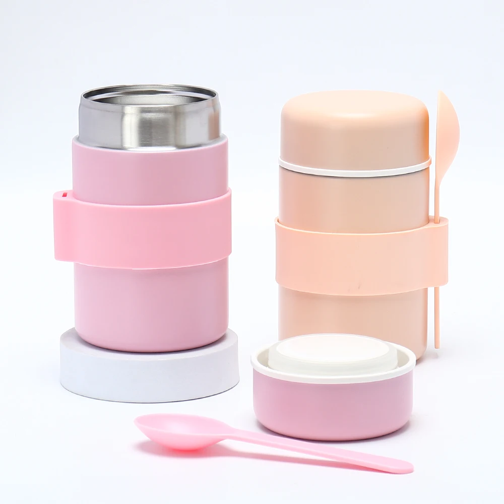 Stainless Steel Office Lunch Box Food Grade Jars With Lids Insulated Food Jar Food Thermos For Lunch