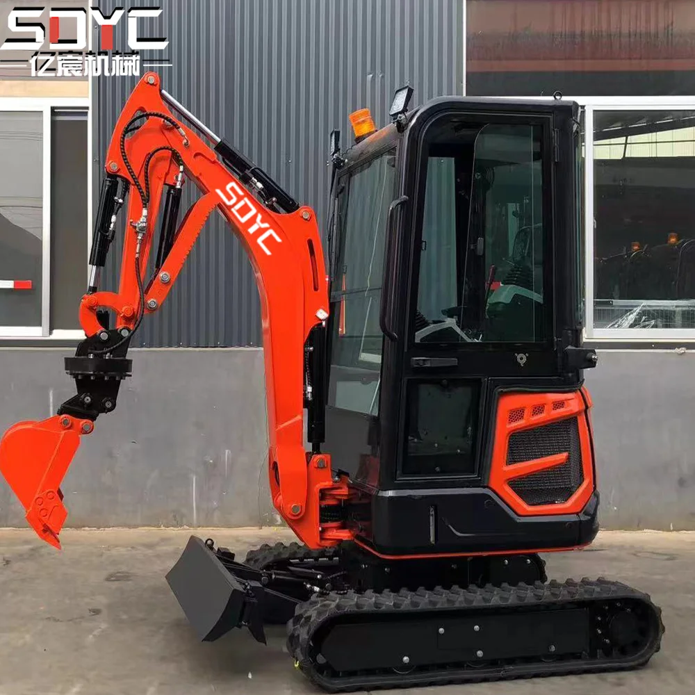 Free Shipping SDYC Mini Excavator 1.5 Ton EPA Kubota Engine excavator 2 Ton Machine digger 1 ton Mini Excavator Prices For sale