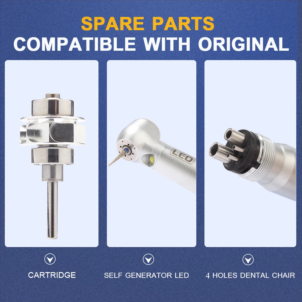 Top Quality air Turbine Handpiece LED High Speed Standard Head 2 / 4 Holes with B2 M4 Dental Product