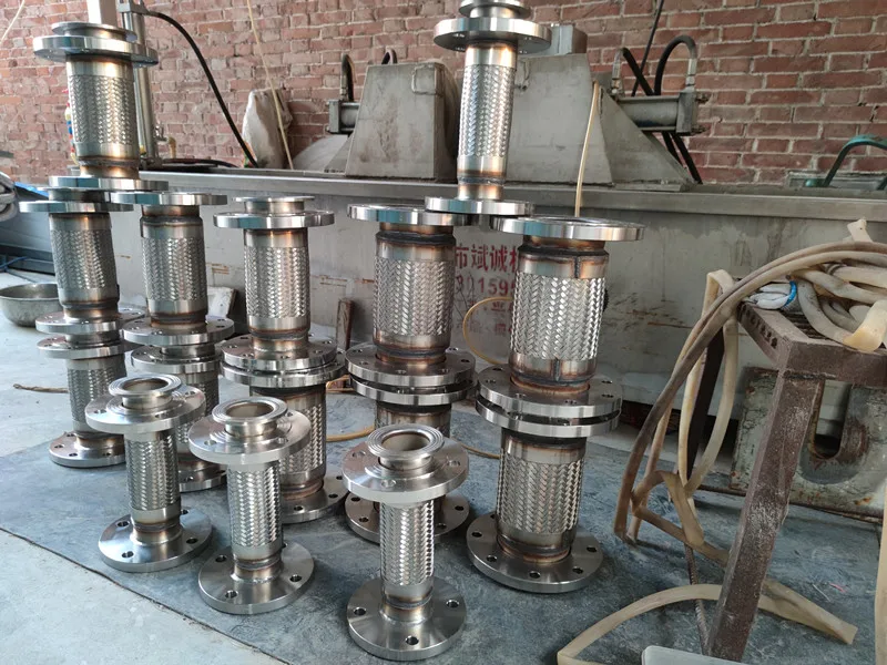 Hot Sale Braided Flexible Metal Hose With Flange Joint metal bellows coupling with clamping hub